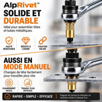 AlpRivet™ – Kit écrous à sertir pour visseuse (M3 à M8)